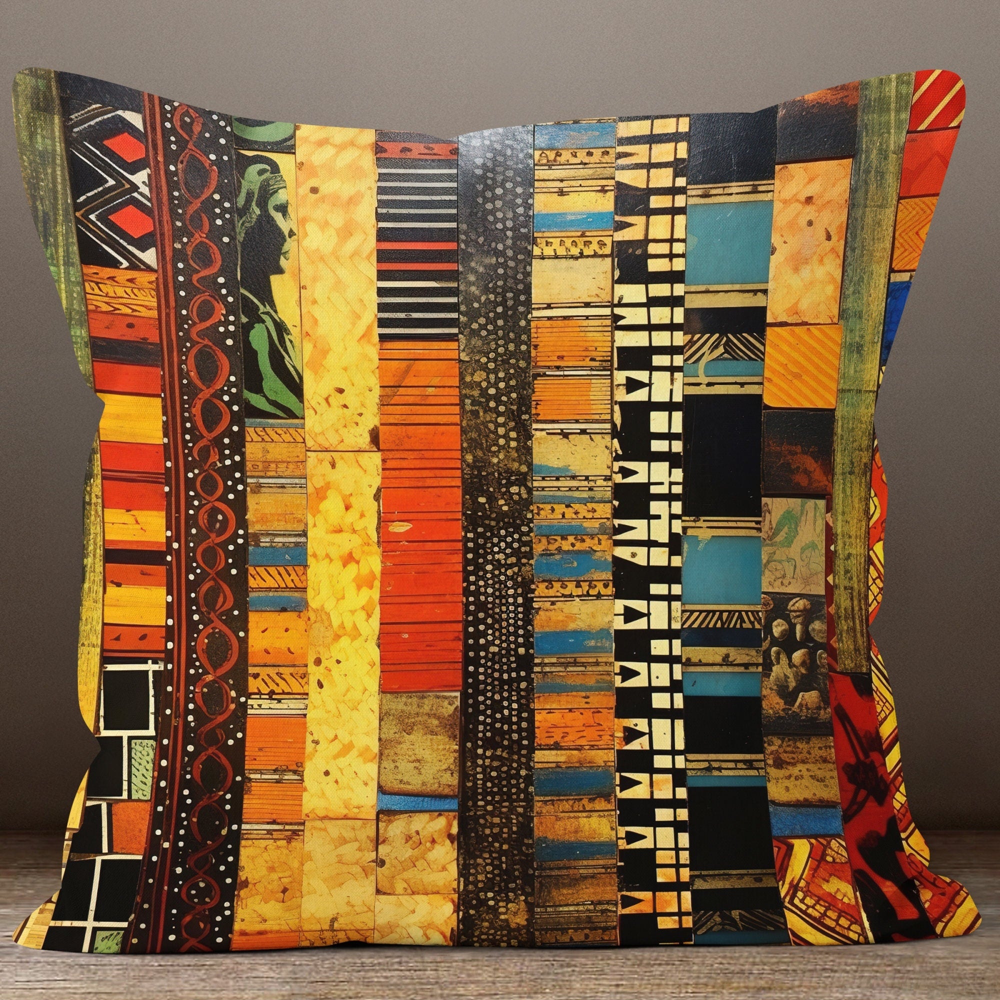 Southwest Throw Pillow Covers, Ethnic Digital Print Pillow Covers, Rug Ethnic Pillowcases, African Mudcloth Pillowcase, Western Pillowcase