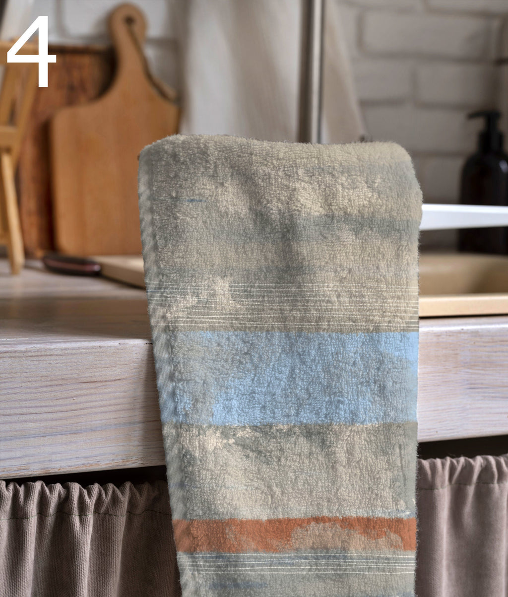 Retro Tea Towels, 70s Printed Tea Towel, Mid Century Kitchen Towel Decor, Retro Minimalist Kitchen Hand Towel, Modern Abstract Tea Towel