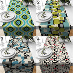 Mid Century Modern Table Runner, Retro Coffee Table Runners, 70s Mod Table Runners, MCM Table Runners, 80s Table Runnes
