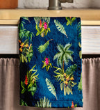 Tropical Tea Towels, Tropical Leaves Dish Towel, Exotic Flowers Hand Towel, Multicolor Botanical Kitchen Towels, Green Leaf Hand Towels