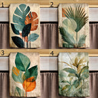 Tropical Abstract Tea Towels, Tropical Leaves Dish Towel, Exotic Leaf Hand Towel, Multicolor Botanical Kitchen Towels, Green Leaf Tea Towels