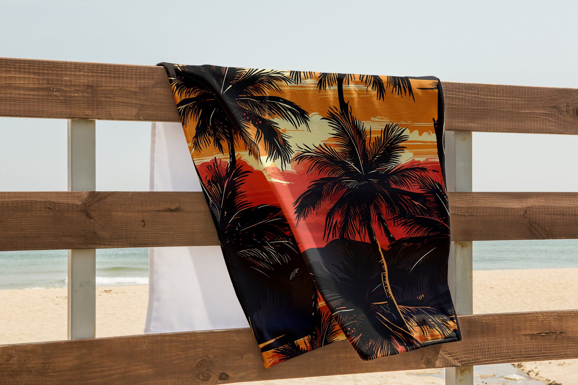 Beach Towels, Tropical  Hawaii Palm Tree Beach Towels, Tropic Digital Print Beach Towels, Hawaii Palm Tree Bath Towels, Hawaii Beach Towels