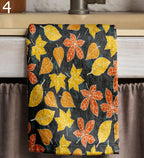 Fall Leaf Hand Towel, Autumn Leaves Tea Towels, Fall Dish Towel, Orange Leaves Kitchen Towels, Autumn Leaf Tea Towels Kitchen Decor