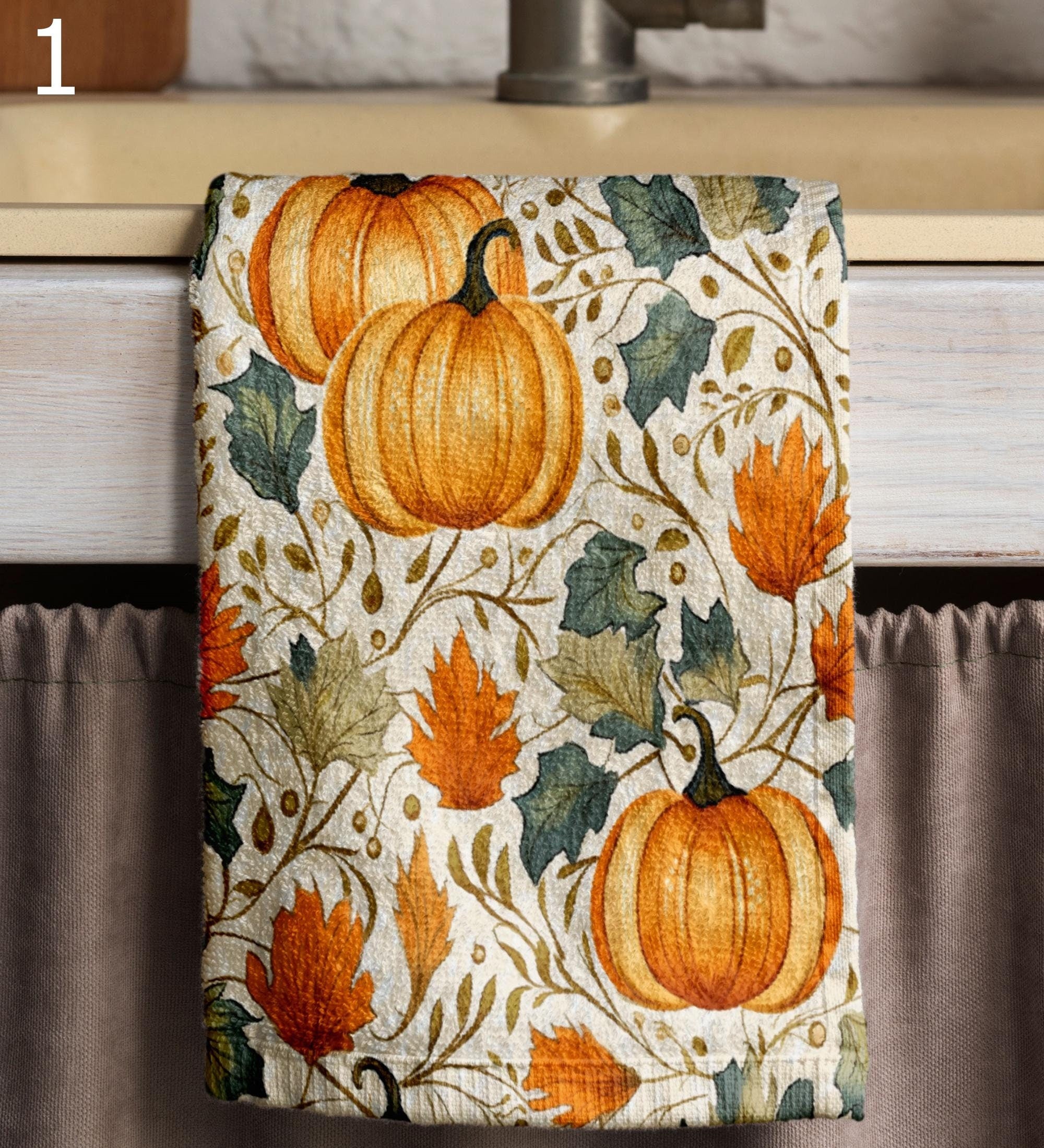 Thanksgiving Pumpkin Tea Towels, Thanksgiving Pumpkin Dish Towel, Fall Orange Kitchen Towels, Pumpkin Harvest Tea Towels, Fall Hand Towel