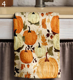 Thanksgiving Pumpkin Tea Towels, Thanksgiving Pumpkin Dish Towel, Fall Orange Kitchen Towels, Pumpkin Harvest Tea Towels, Fall Hand Towel