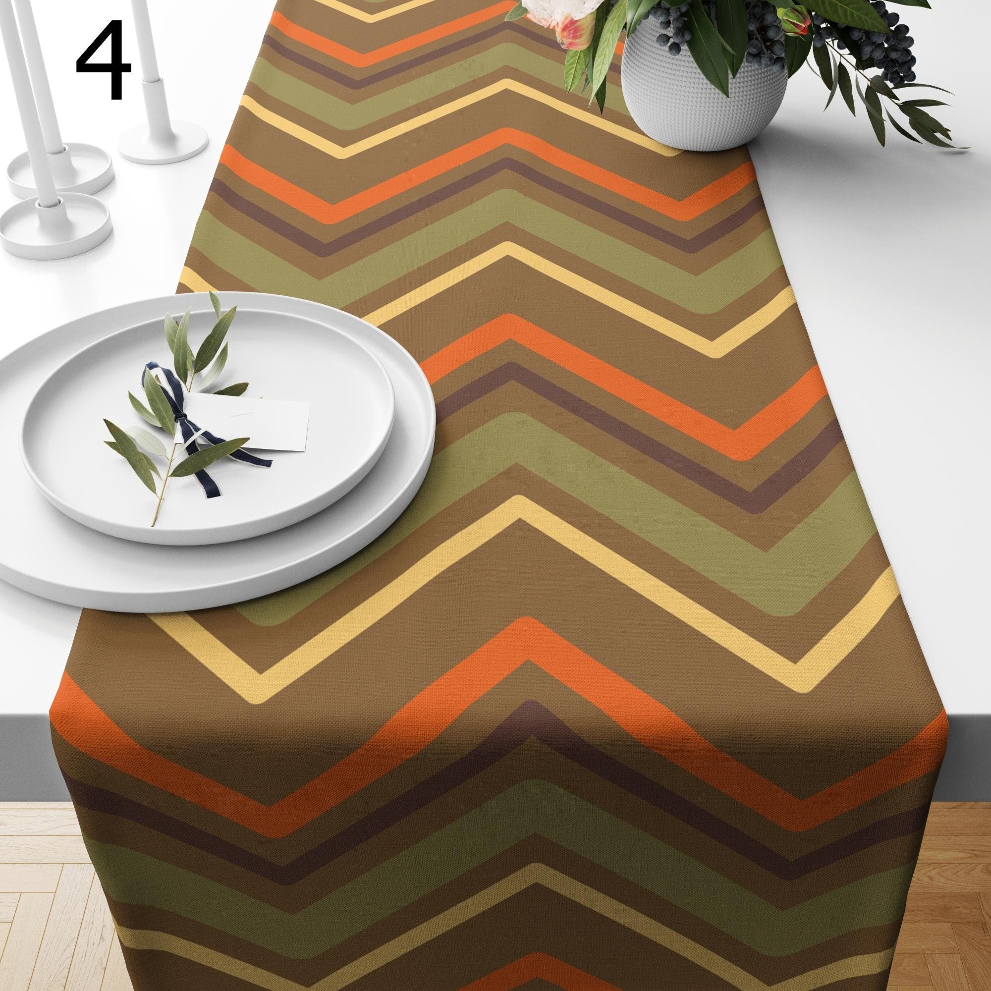 Retro Vintage Style Table Runners, Mid Century Table Runner, 60s 70s Retro Coffee Table Runners, MCM Table Runners, 50s Retro Table Runners