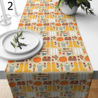 Autumn Pumpkin Table Runner, Thanksgiving Party Table Runner, Fall Harvest Runners, Fall Seosonal Party Runners, Thanksgiving Table Runners