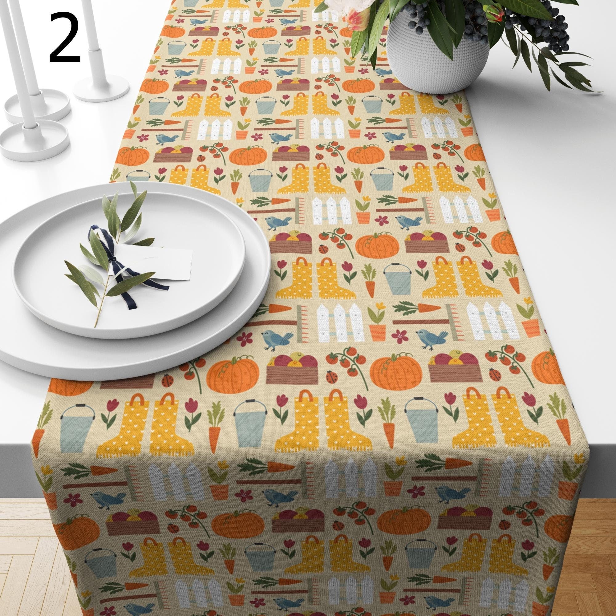 Autumn Pumpkin Table Runner, Thanksgiving Party Table Runner, Fall Harvest Runners, Fall Seosonal Party Runners, Thanksgiving Table Runners