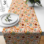 Autumn Pumpkin Table Runner, Thanksgiving Party Table Runner, Fall Harvest Runners, Fall Seosonal Party Runners, Thanksgiving Table Runners