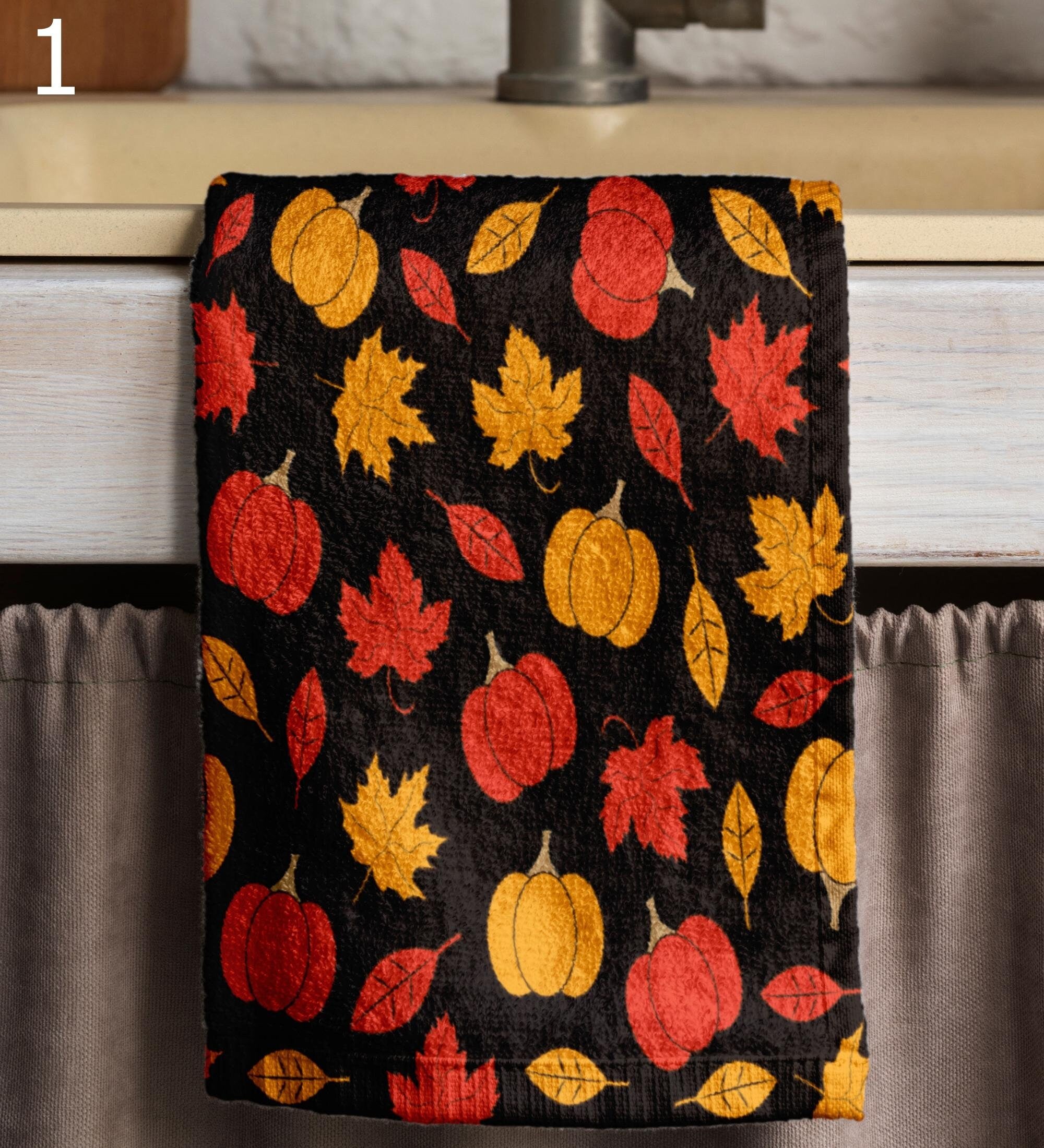 Autumn Pumpkin Tea Towels, Fall Harvest Hand Towel, Thanksgiving Dish Towel, Fall Kitchen Towels, Harvest Tea Towels, Autumn Gifts Kitchen