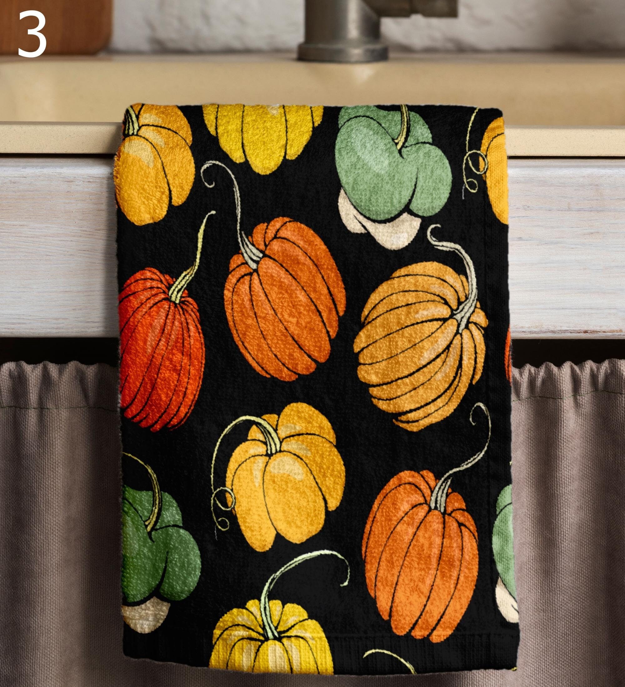 Autumn Pumpkin Tea Towels, Fall Harvest Hand Towel, Thanksgiving Dish Towel, Fall Kitchen Towels, Harvest Tea Towels, Autumn Gifts Kitchen