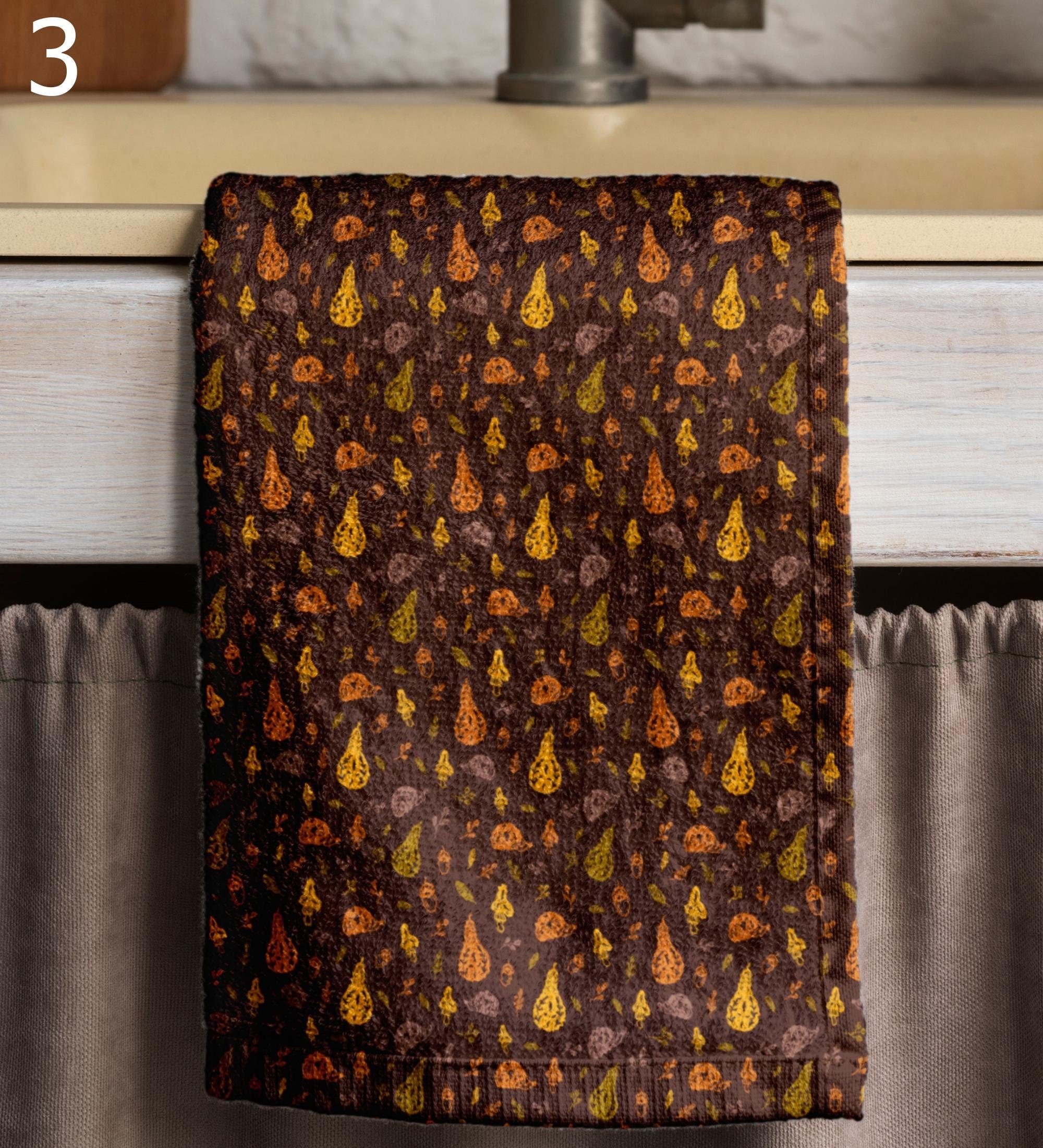 Autumn Leaves Tea Towels, Thanksgiving Dish Towel, Fall Kitchen Towels, Harvest Tea Towels, Fall Hand Towel