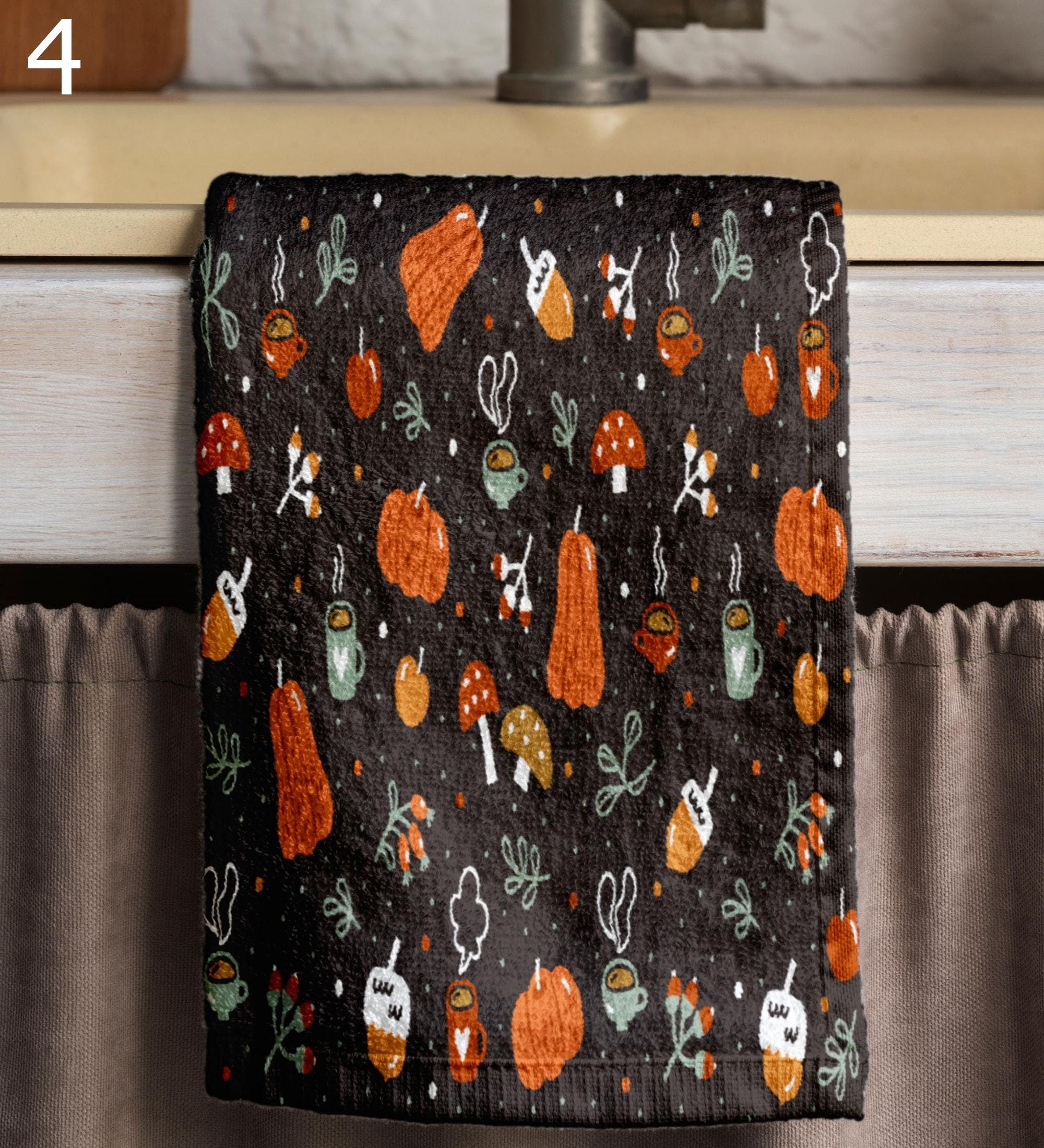Autumn Leaves Tea Towels, Thanksgiving Dish Towel, Fall Kitchen Towels, Harvest Tea Towels, Fall Hand Towel