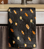 Happy Halloween Tea Towels, Halloween Bat Kitchen Decor, Halloween Orange Kitchen Towels, Spooky Hand Towels, Halloween Gifts Kitchen