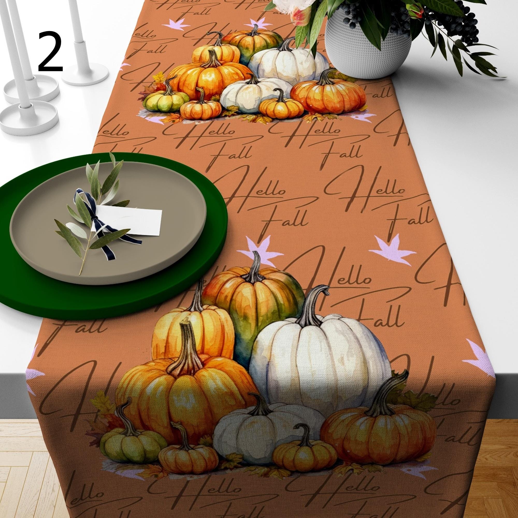 Thanksgiving Tablecloth, Fall Table Decor, Thanksgiving Table Runner, Fall Table Runner, Thanksgiving Table Runner Gift, Autumn Table Runner