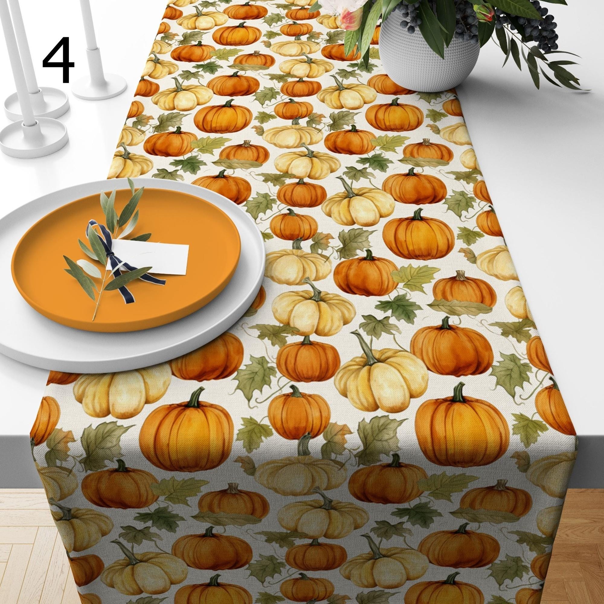 Thanksgiving Tablecloth, Fall Table Decor, Thanksgiving Table Runner, Fall Table Runner, Thanksgiving Table Runner Gift, Autumn Table Runner
