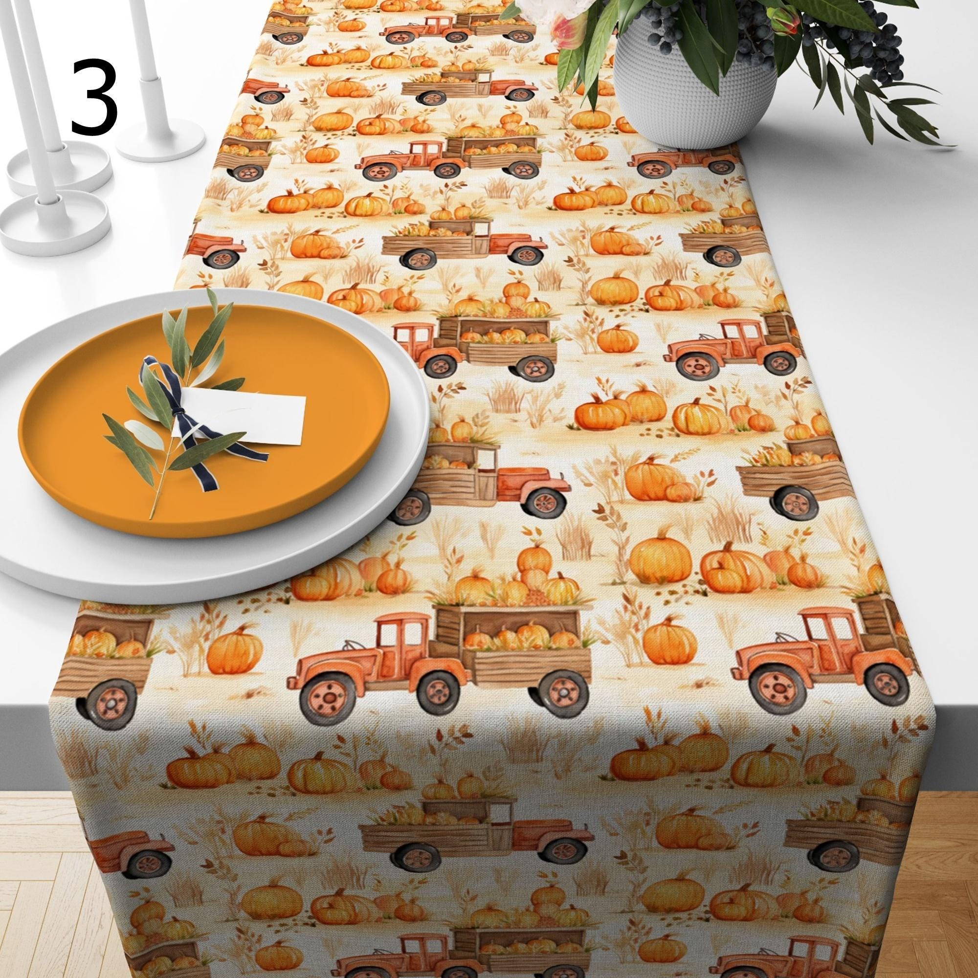 Thanksgiving Tablecloth, Fall Table Decor, Thanksgiving Table Runner, Fall Table Runner, Thanksgiving Table Runner Gift, Autumn Table Runner
