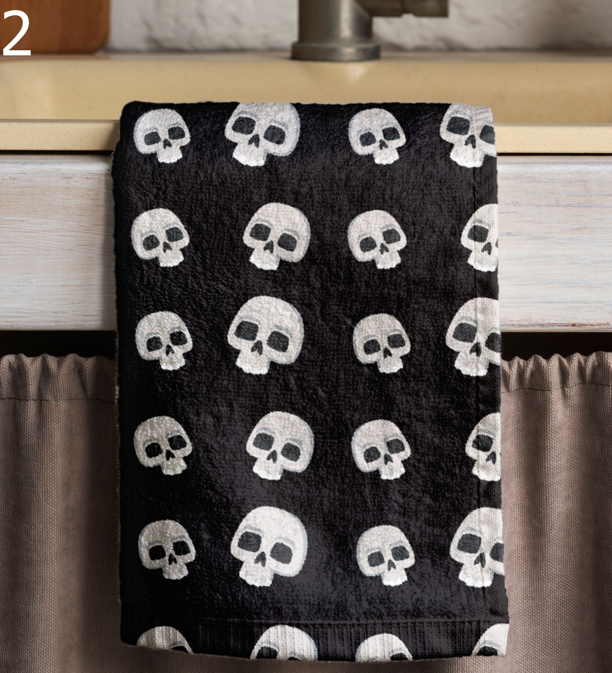 Halloween Tea Towels, Halloween Cute Bat Dish Towel, Halloween Hand Towel, Orange Halloween Print Kitchen Towels, Halloween Kitchen Decor