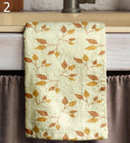 Autumn Leaves Tea Towels, Fall Dish Towel, Fall Orange Leaves Kitchen Towels, Autumn Leaf Tea Towels Kitchen Decor, Fall Leaf Hand Towel