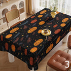 Autumn Pumpkin Tablecloth, Thanksgiving Pumpkin Printed Tablecloth, Fall Leaves Table Covers, Pumpkin Tablecloth, Fall Leaf Tablecloth