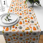 Autumn Pumpkin Table Runner, Thanksgiving Party Table Runner, Fall Harvest Runners, Fall Seosonal Party Runners, Thanksgiving Table Runners