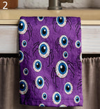 Halloween Spider Tea Towels, Happy Halloween Kitchen Towels, Cute Spider Web Kitchen Decor, Halloween Kitchen Gift Towel