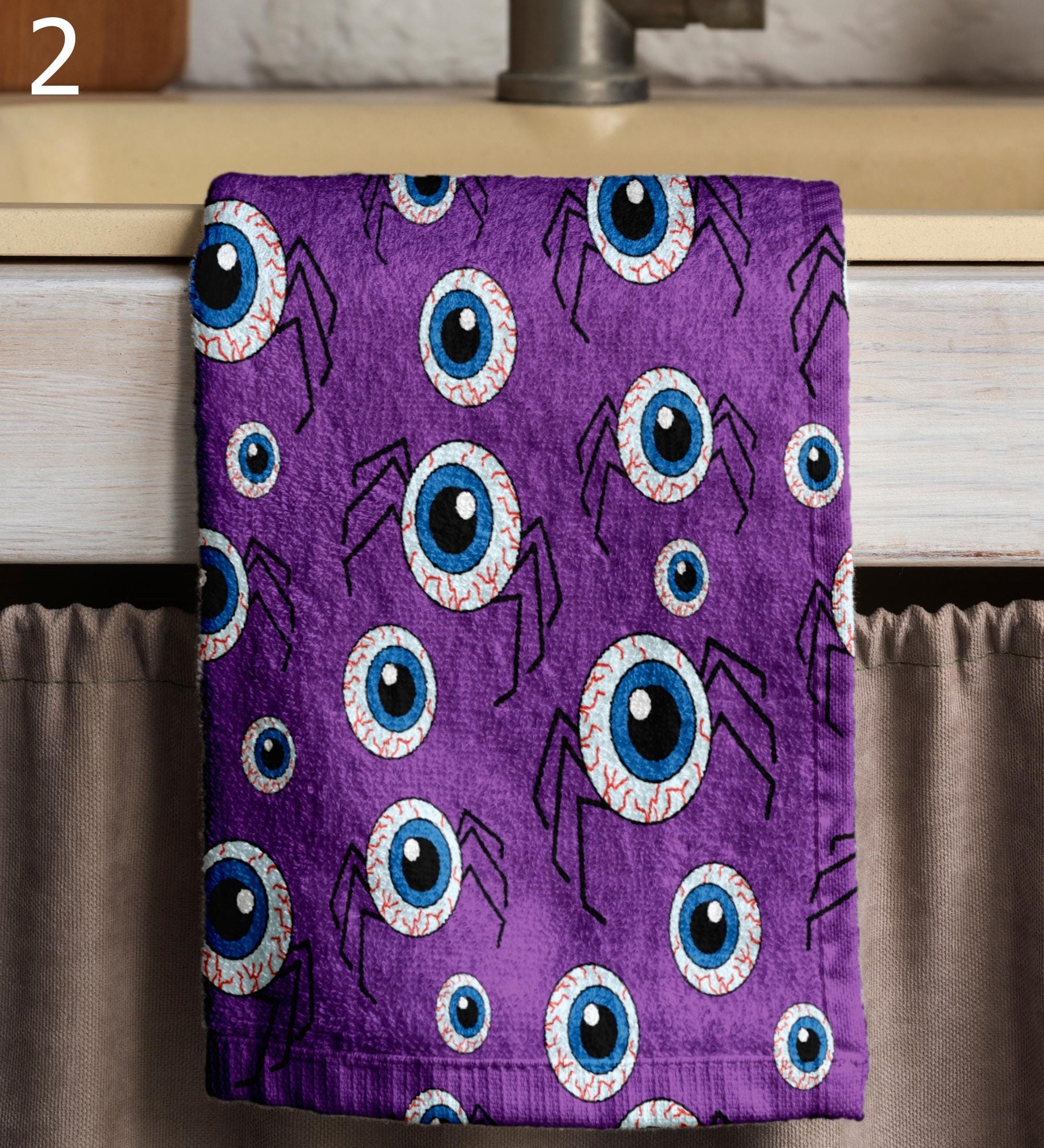 Halloween Spider Tea Towels, Happy Halloween Kitchen Towels, Cute Spider Web Kitchen Decor, Halloween Kitchen Gift Towel