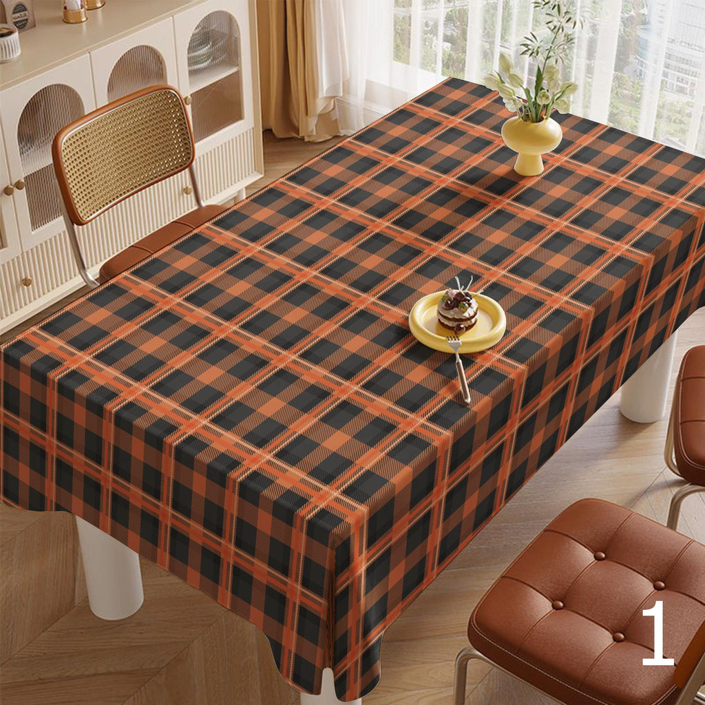 Fall Plaid Tablecloth, Fall Themed Gingham Table Covers, Autumn Checkered Tablecloths, Fall Buffalo Plaid Table Linens