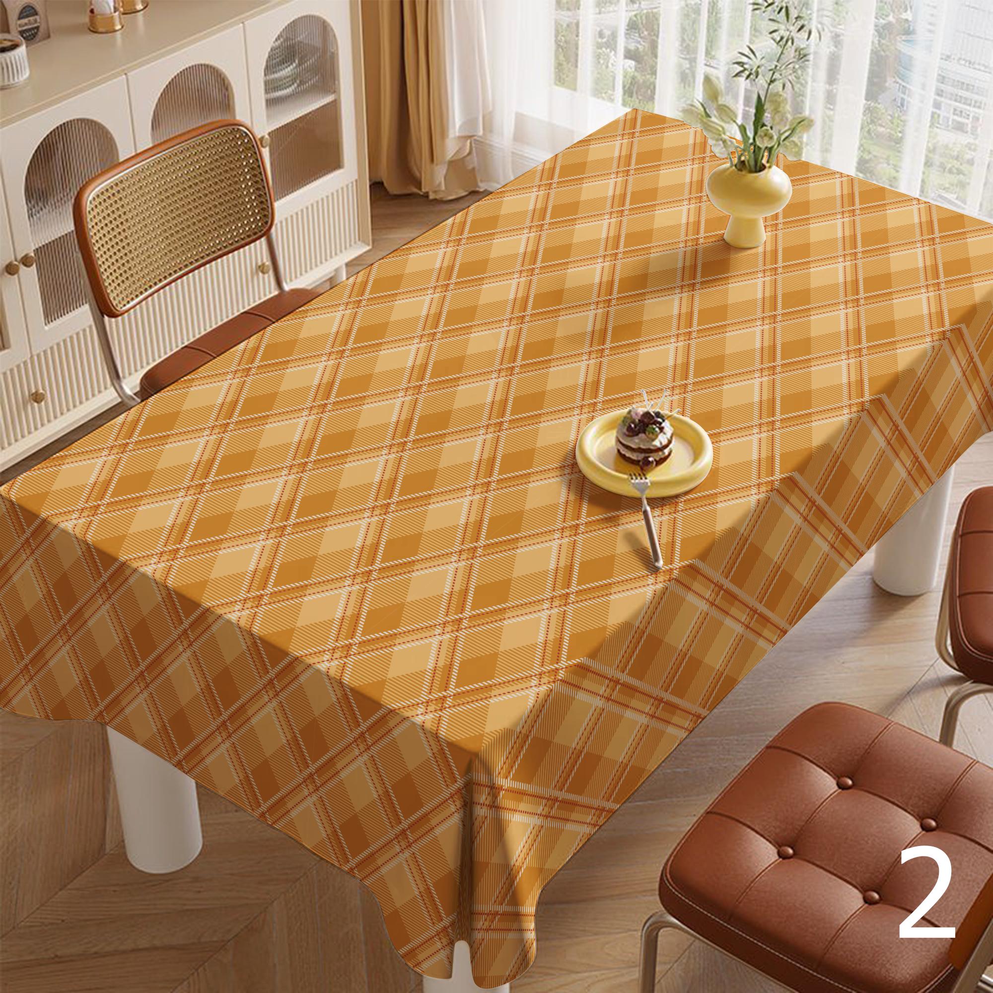 Fall Plaid Tablecloth, Fall Themed Gingham Table Covers, Autumn Checkered Tablecloths, Fall Buffalo Plaid Table Linens