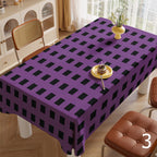 Fall Buffalo Plaid Table Linens, Fall Gingham Table Covers, Autumn Checkered Party Table Cloth, Thanksgiving Orange Black Tablecloths