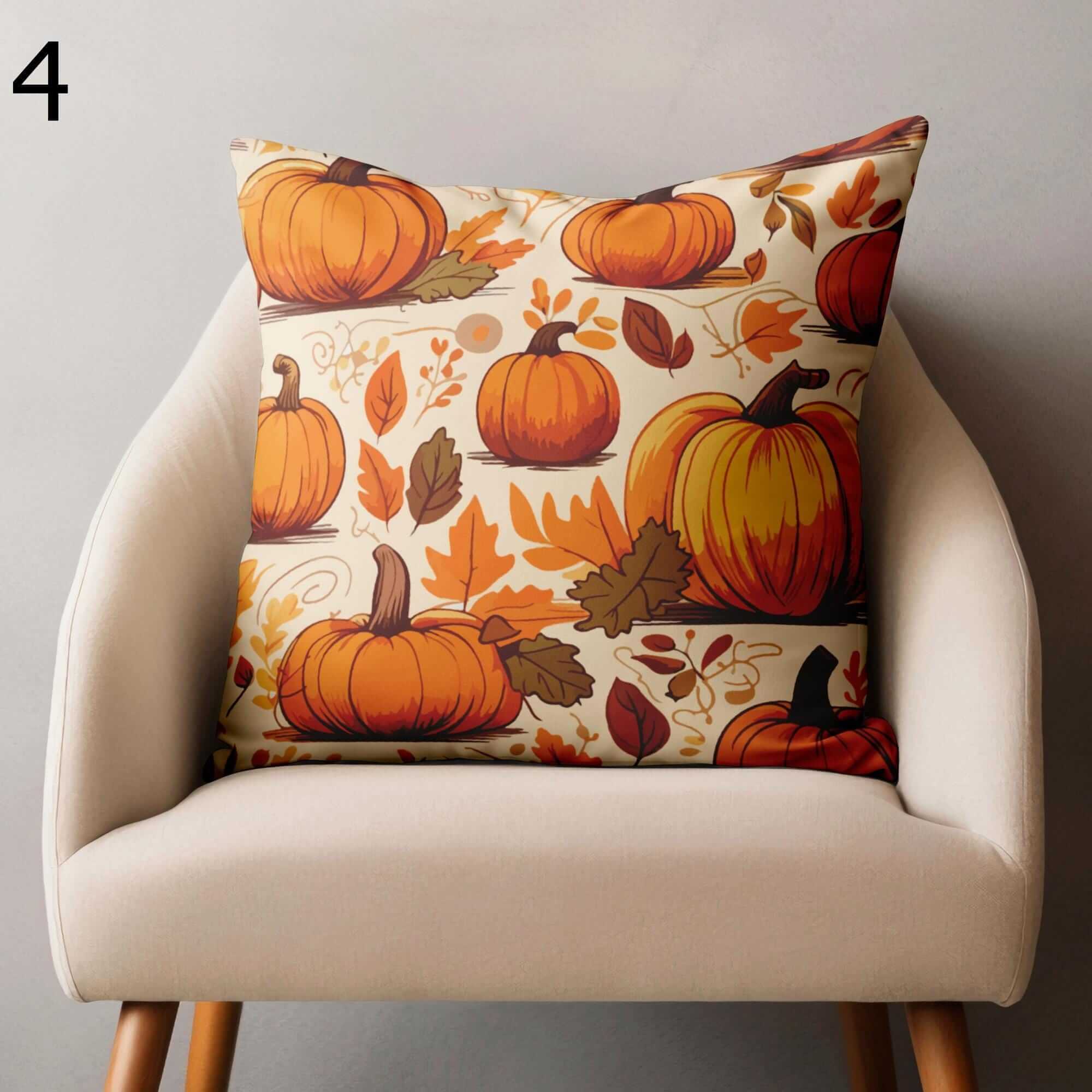Autumn Pumpkin Pillowcase, Fall Throw Pillow Covers, Thanksgiving Pillow Covers, Thanksgiving Pumpkin Harvest Cushion Cover, Fall Home Decor