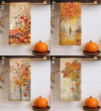 Decorative Fall Tea Towels, Autumn Leaf Dish Towels, Thanksgiving Kitchen Gifts, Thanksgiving Tea Towels, Fall Kitchen Towels