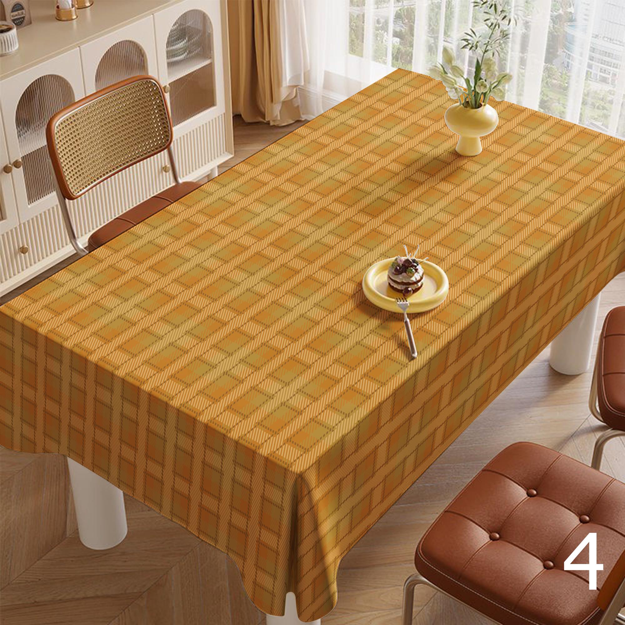 Fall Plaid Tablecloth, Fall Themed Gingham Table Covers, Autumn Checkered Tablecloths, Fall Buffalo Plaid Table Linens