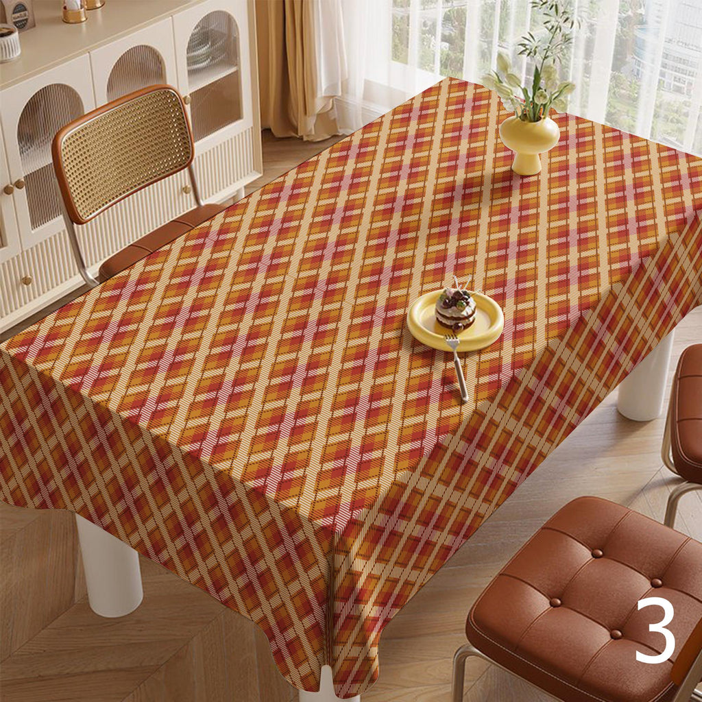 Fall Plaid Tablecloth, Fall Themed Gingham Table Covers, Autumn Checkered Tablecloths, Fall Buffalo Plaid Table Linens