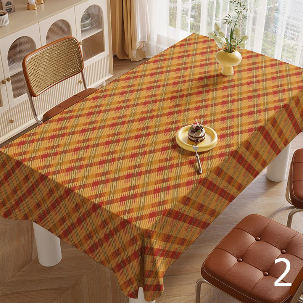 Thanksgiving Plaid Tablecloths, Fall Buffalo Plaid Table Linens, Fall Gingham Table Covers, Autumn Checkered Party Table Decor