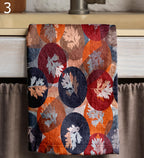 Maple Leaf Tea Towels, Fall Leaf Tea Towels, Autumn Kitchen Towels, Thanksgiving Hand Towels, Cozy Fall Kitchen Decor
