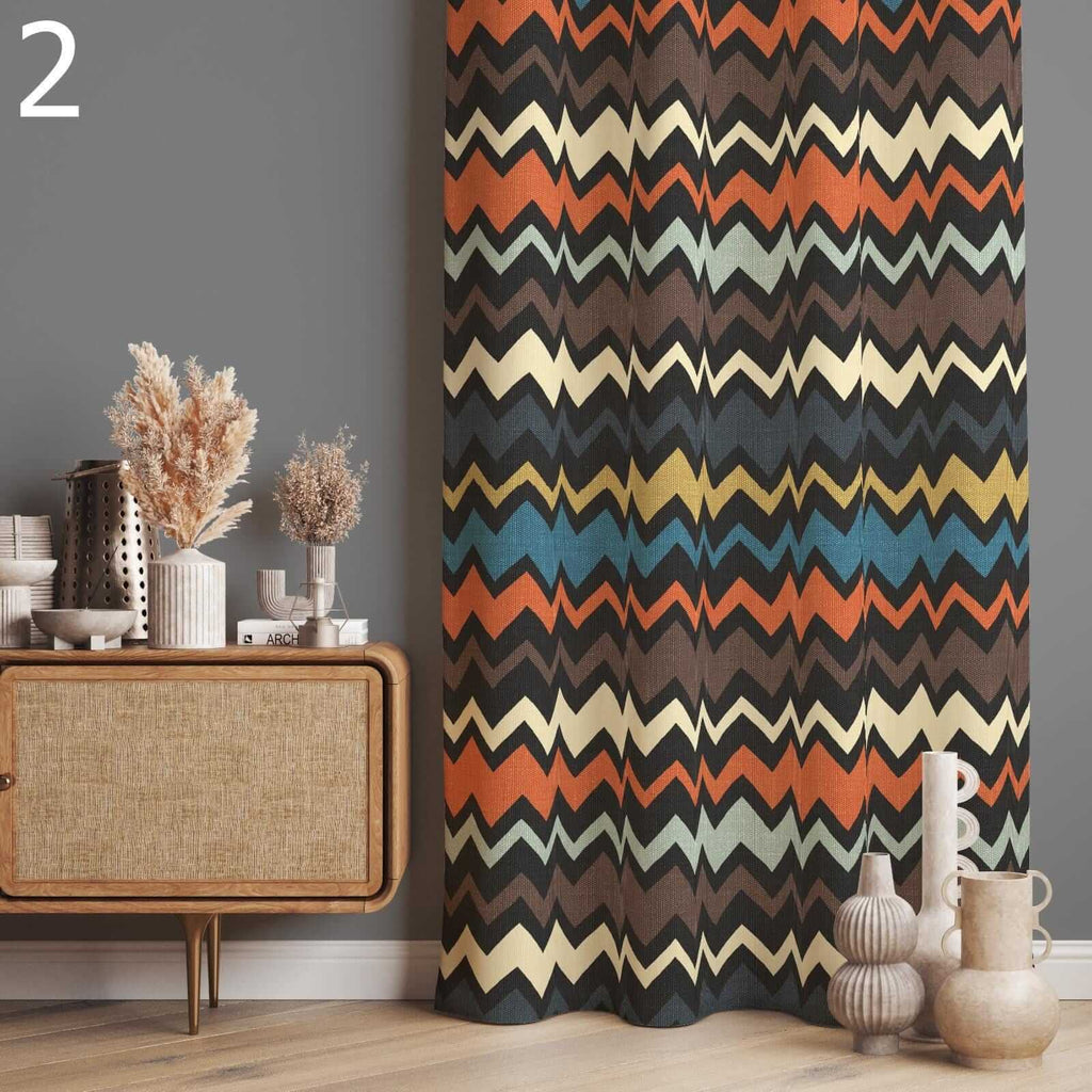 Tribal Ethnic Curtains, Boho Aztec Drapes, Southwestern Inspired Window Panels, Ethnic Aztec Panel Curtains