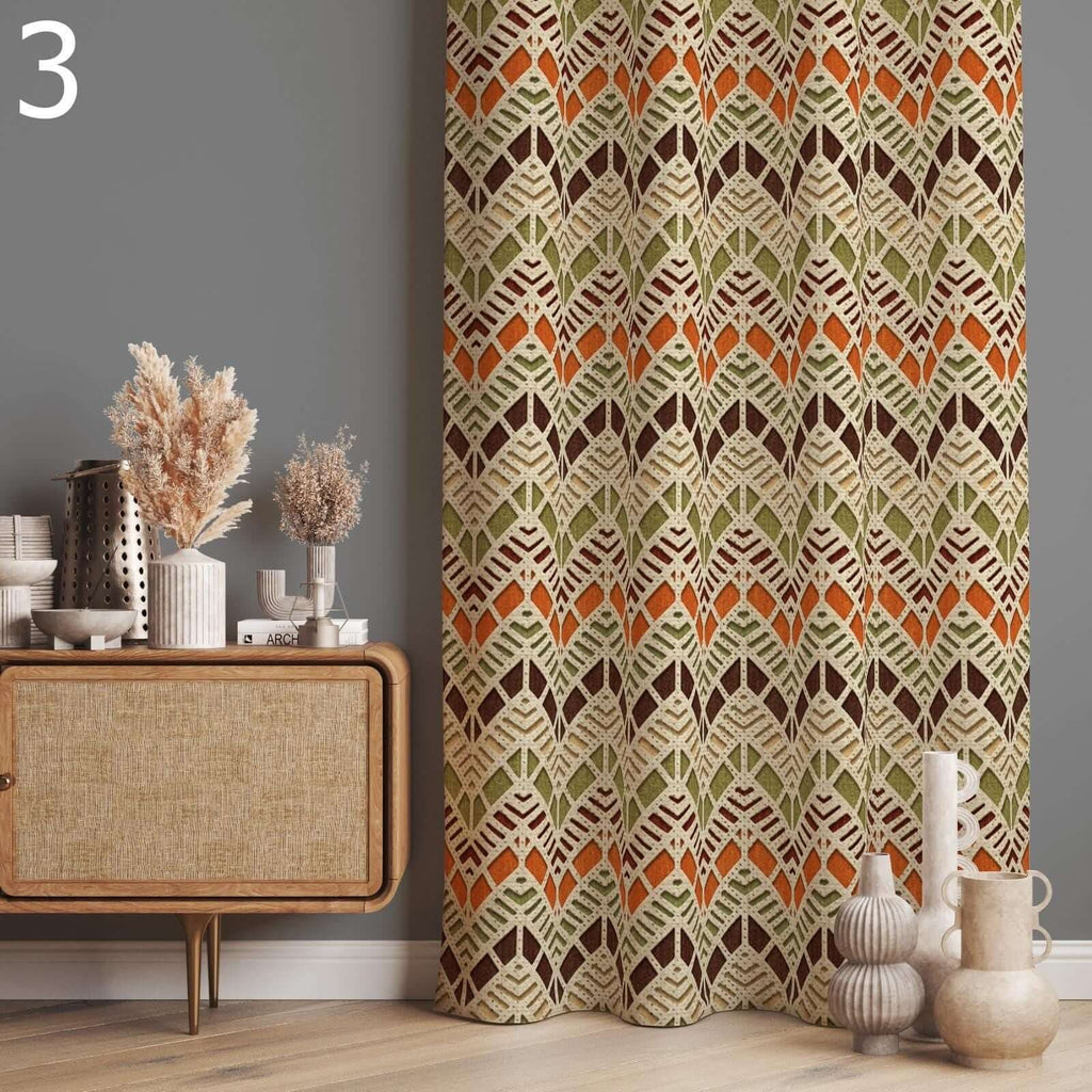 Tribal Ethnic Curtains, Boho Aztec Drapes, Southwestern Inspired Window Panels, Ethnic Aztec Panel Curtains