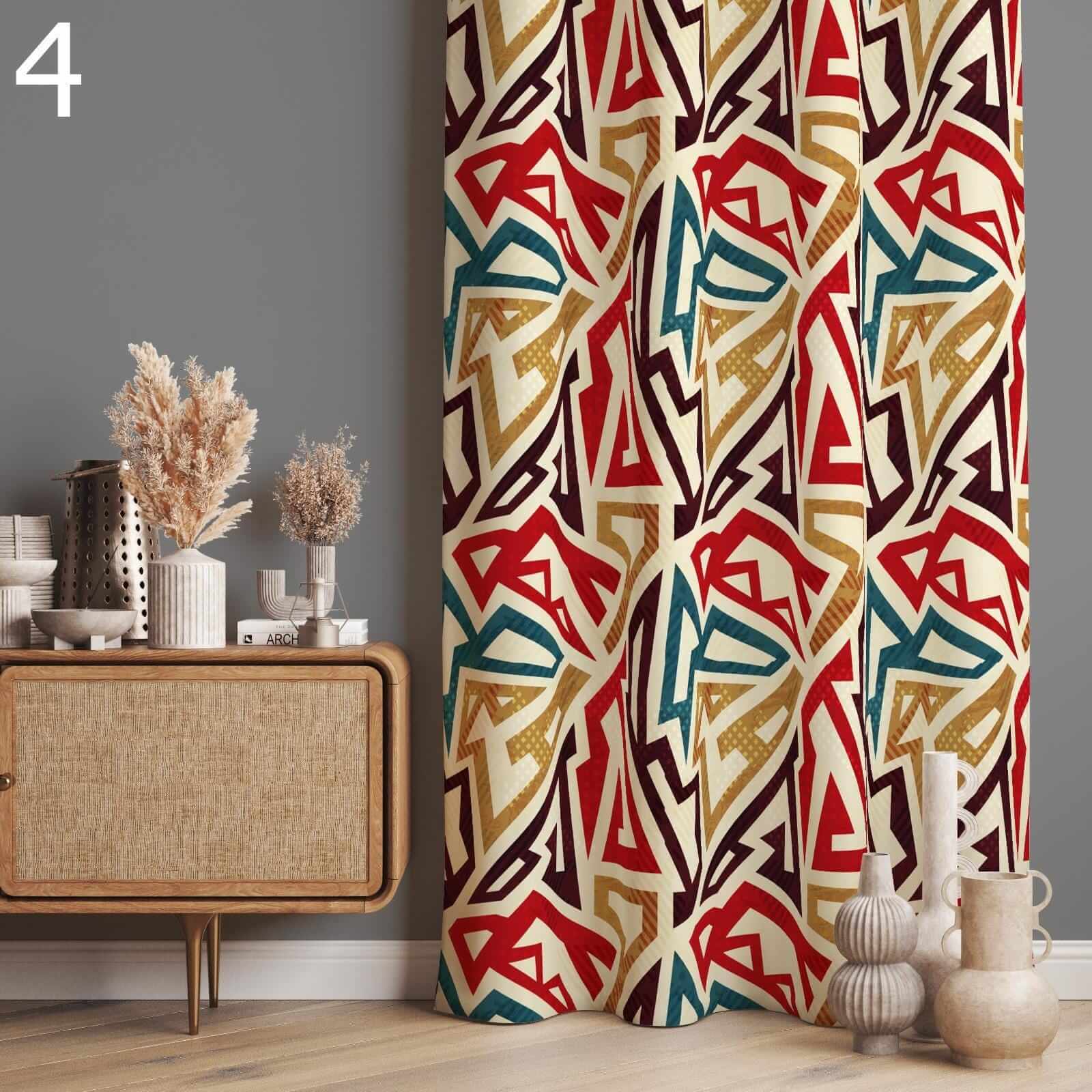 Tribal Ethnic Curtains, Boho Aztec Drapes, Southwestern Inspired Window Panels, Ethnic Aztec Panel Curtains