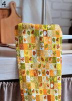 Happy Fall Tea Towels, Autumn Pumpkin Dish Towel, Thanksgiving Kitchen Towels, Pumpkin Flag Tea Towels, Thanksgiving Hand Towels