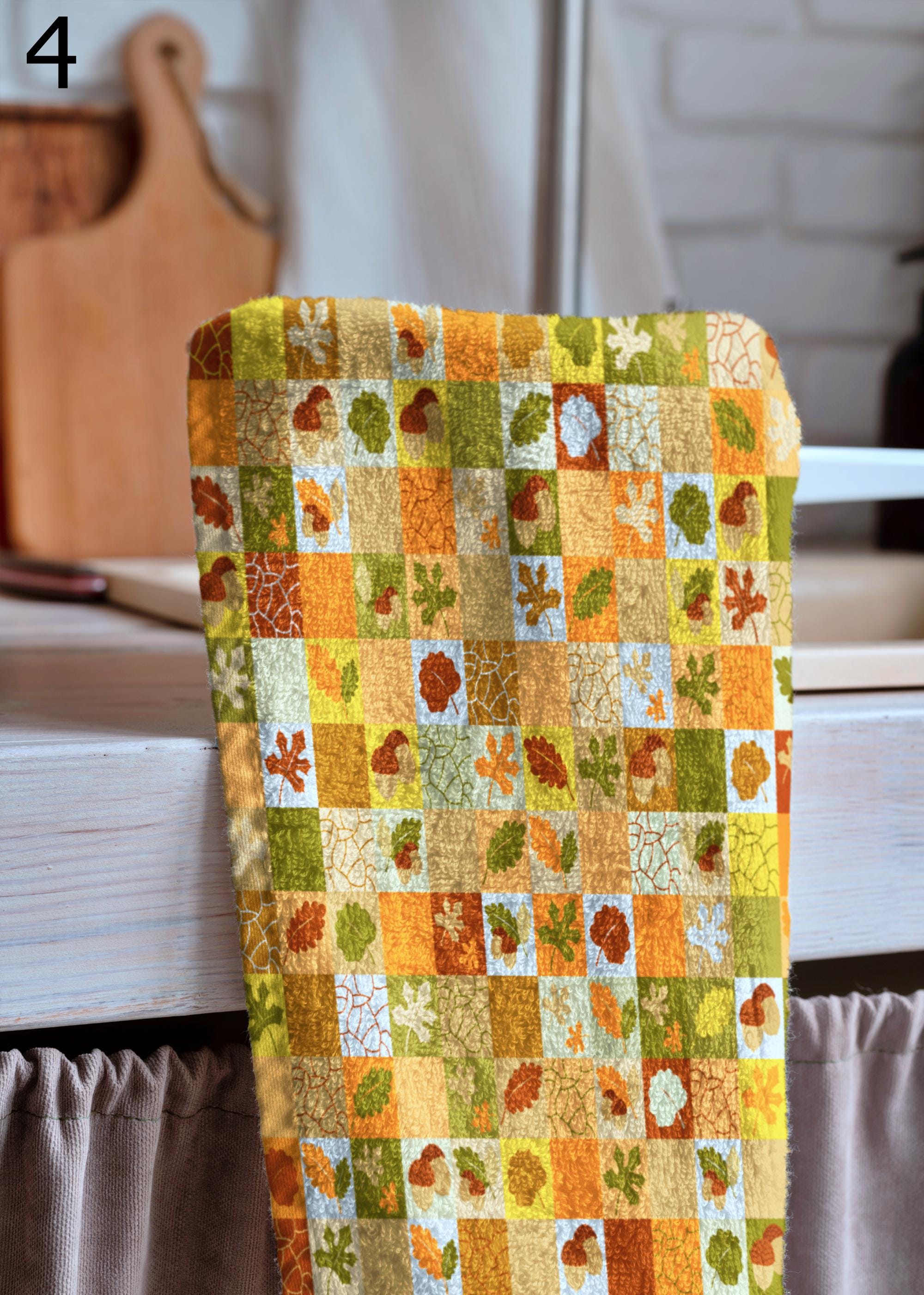 Happy Fall Tea Towels, Autumn Pumpkin Dish Towel, Thanksgiving Kitchen Towels, Pumpkin Flag Tea Towels, Thanksgiving Hand Towels
