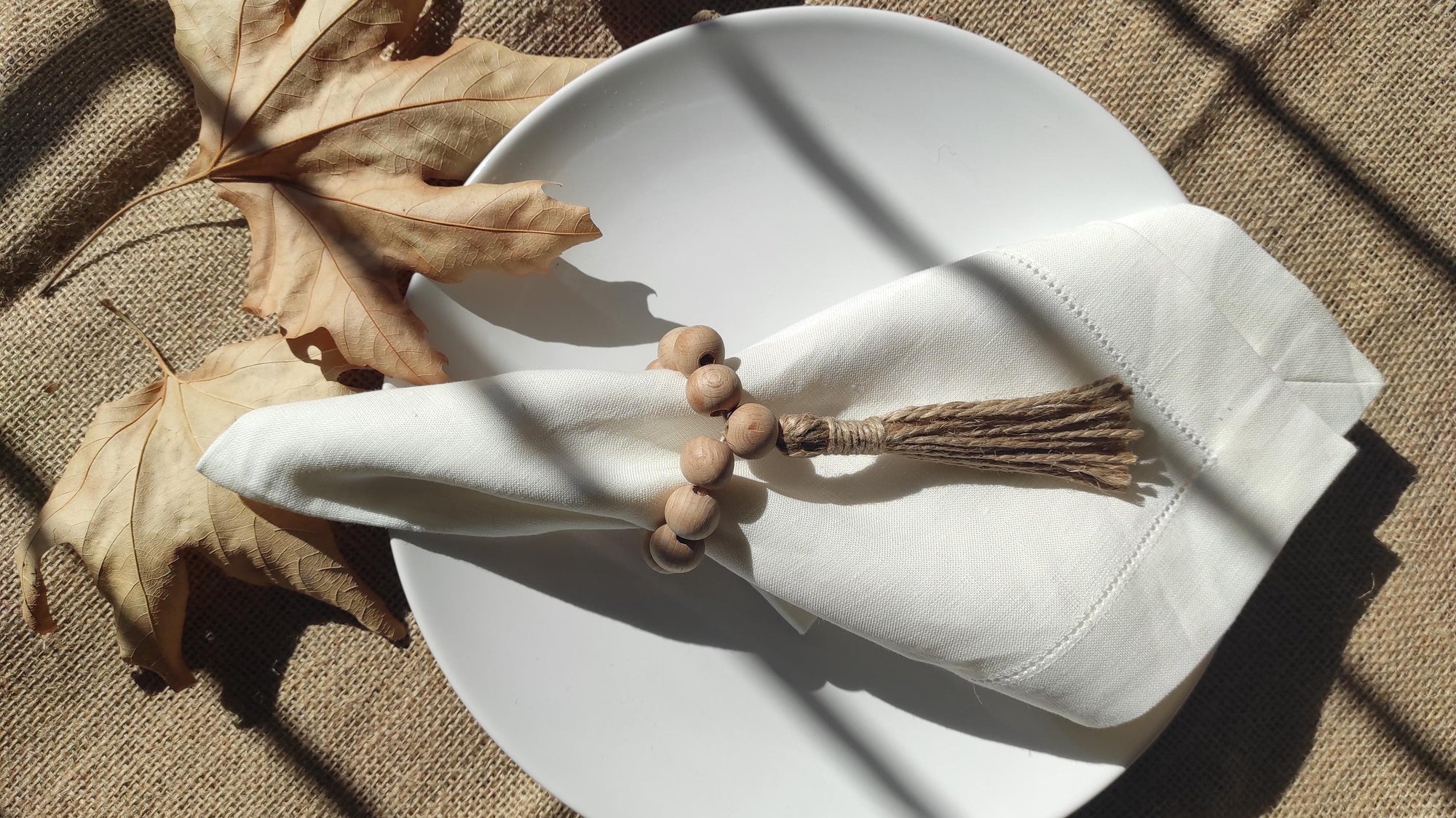 Wooden Napkin Ring, Wooden Beaded Napkin Rings, Wooden Rustic Beaded Napkin Ring, Wood Wedding Napkin Ring, Bohemian Wooden Bead Napkin Ring