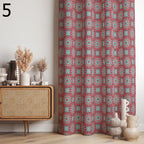 Retro Geometric Panels, Retro Boho Curtain, Mid-Century Inspired Drapes, Vintage Patterned Curtain Panels