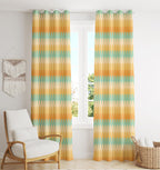 70s Wavy Style Curtain, Retro Window Curtains, Mid Century Curtain Panels,  80s Curtains, Funky MCM Curtains, Retro Wave Print Curtain