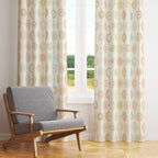 Retro Geometric Abstract Style Curtain, 70s Retro Curtains, MCM Curtain, Mod Curtains, Retro Print Drapes, Mid Century Modern Window Curtain