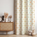 Retro Geometric Abstract Style Curtain, 70s Retro Curtains, MCM Curtain, Mod Curtains, Retro Print Drapes, Mid Century Modern Window Curtain