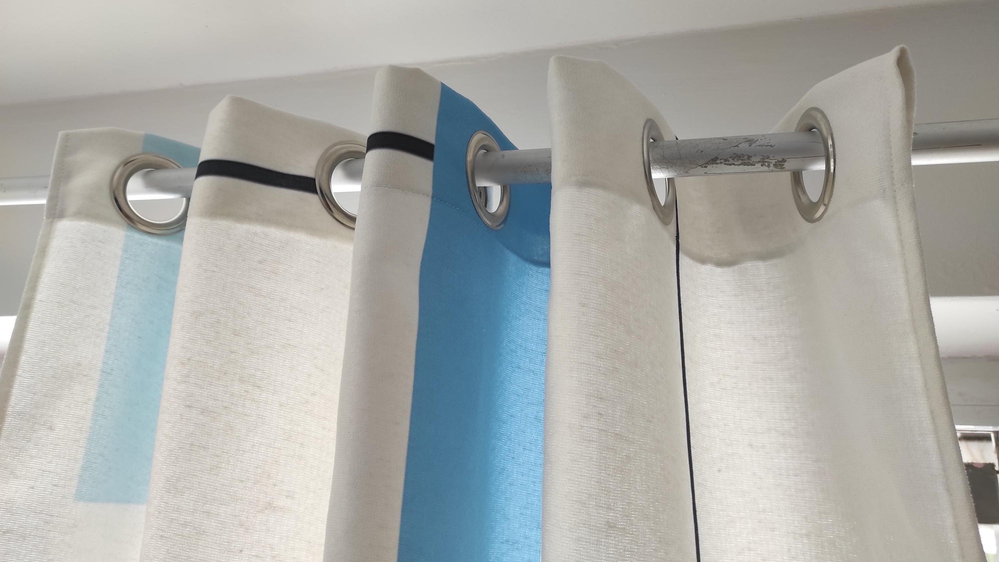 Modern Minimalist Curtains, Geometric Curtain, Retro Printed Curtains, Colorful Cubic Pattern Panel Drapes, Mid Century Modern Curtains