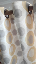 Retro Geometric Abstract Style Curtain, Mid Century Curtain Panels, Retro Polka Dot Panel Curtains, Mcm Curtain, Mod Drapes