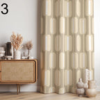 Retro Geometric Curtains, Mid Century Modern Curtain Panels, Beige Modern Art Deco Style Curtain,  Retro 70s Curtains, Mcm Curtain Panels