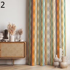 Mid Century Modern Curtains, Retro Geometric Window Panels, Abstract Pattern Drapes, Colorful Boho Living Room Curtains